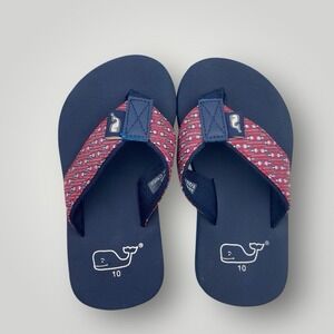 VINEYARD VINES WHALE CLASSIC FLIP FLOPS SANDALS Kids‎ Size 10